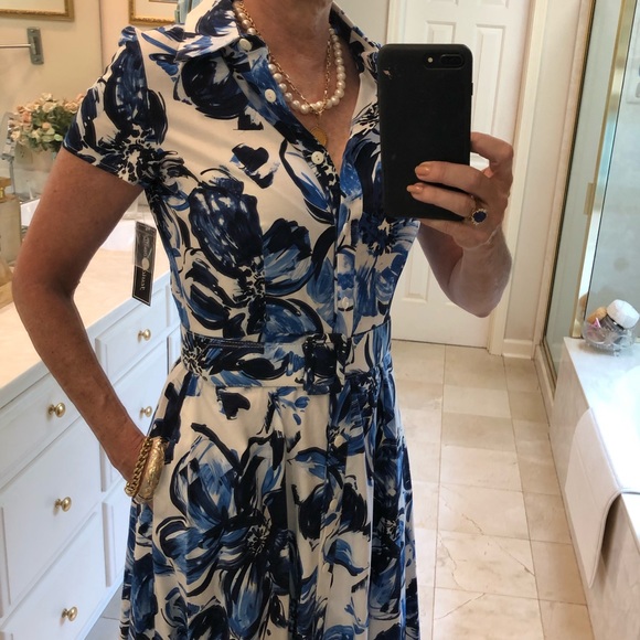 SOLD Jessica Howard 60s look full skirt dress, Size 10 - Picture 4 of 16